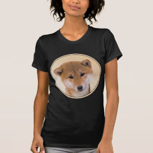 Shiba Inu-målning (röd) - Original Hund Art T Shirt