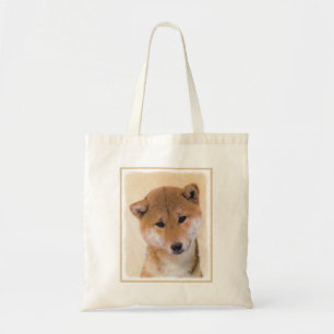 Shiba Inu-målning (röd) - Original Hund Art Tygkasse
