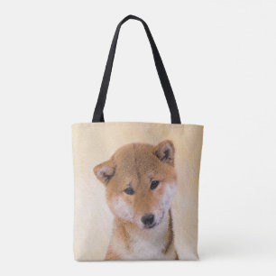 Shiba Inu-målning (röd) - Original Hund Art Tygkasse