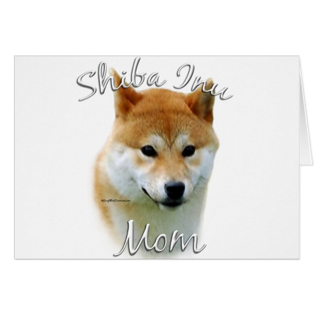 Shiba Inu Mamma 2 Hälsningskort (Framsidan Horizontal)