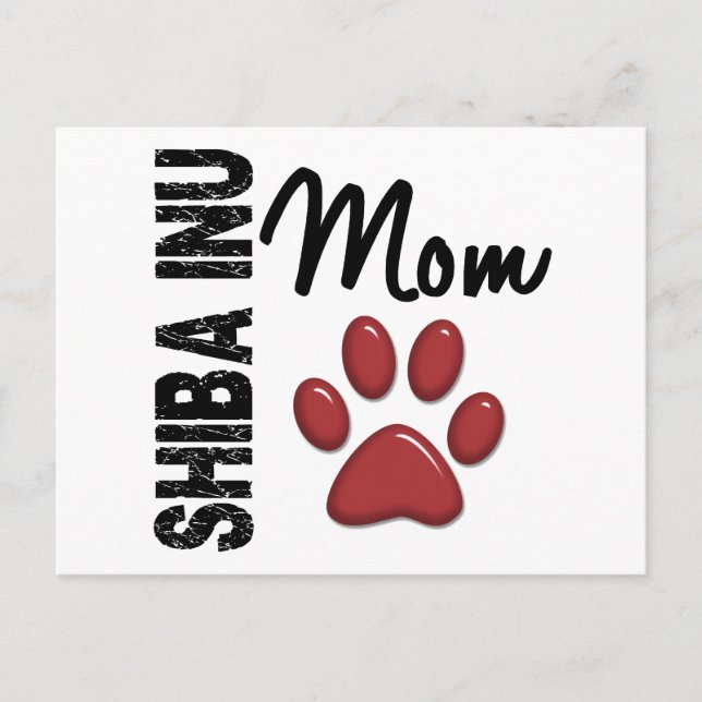 Shiba Inu Mamma 2 Vykort (Framsida)
