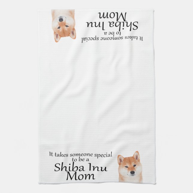Shiba Inu Mamma Kitchen Towel Kökshandduk (Vertikal)