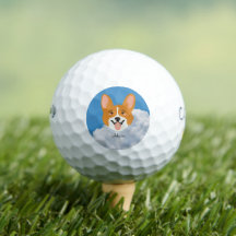 Shiba inu med Himmel Golf Bollar