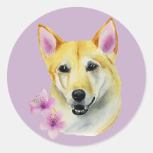 Shiba Inu med Sakura Painting | HUND