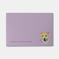 Shiba Inu med Sakura vattenfärgmålning