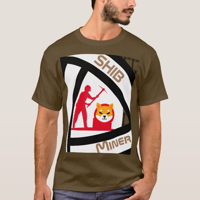 SHIBA INU MINER CRYPTO VALRENCY T-Shirt (Framsida)