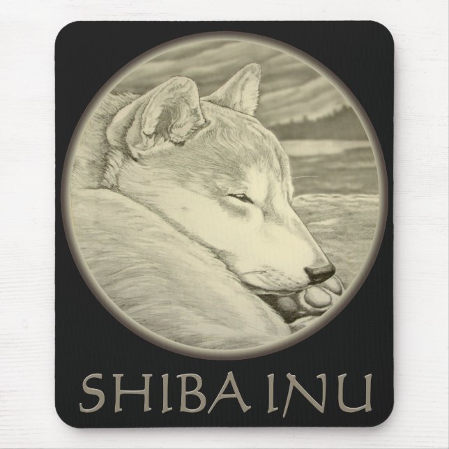 Shiba Inu Mousepad Gifts Ancient Varg Hundar Gifts Musmatta (Framsidan)