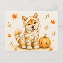 Shiba Inu-mumie Halloween Vykort