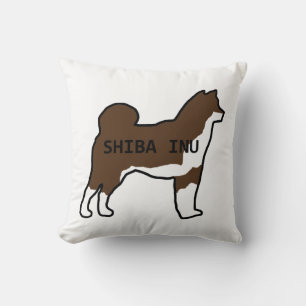 Shiba Inu namn silhouette röd sesam Kudde