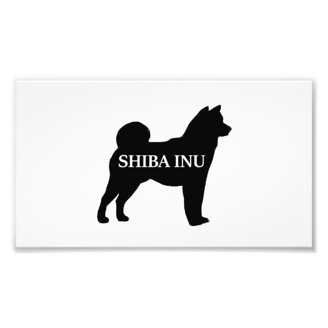 Shiba Inu namn silo black Fototryck (Framsidan)