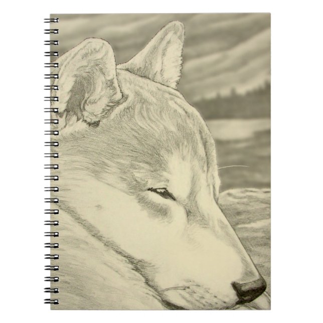 Shiba Inu Notebook Husky Art Gifts Shiba Inu Bokar Anteckningsbok Med Spiral (Framsidan)