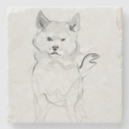 Shiba Inu Original Painting 4 Hund 2018 Stone Stenunderlägg