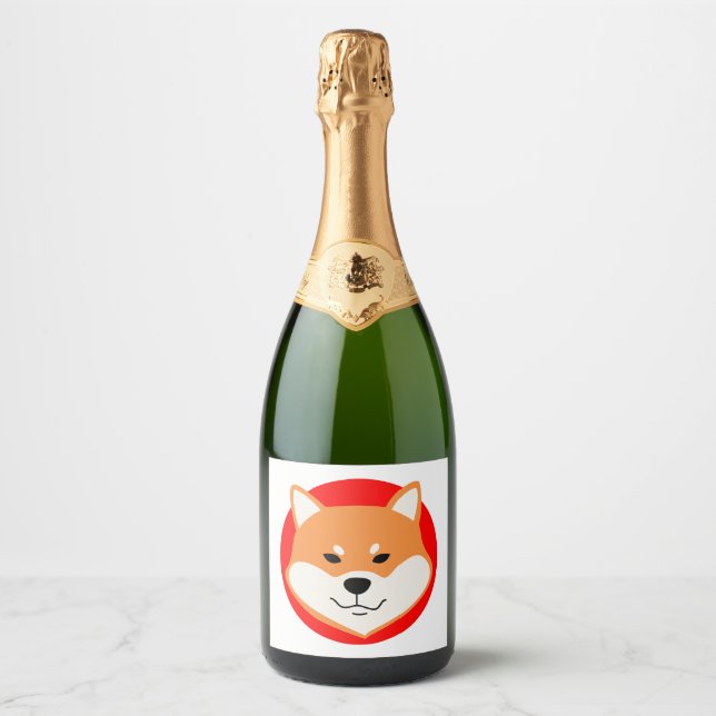 Shiba Inu Original Sparkling Vin etikett (Framsida)