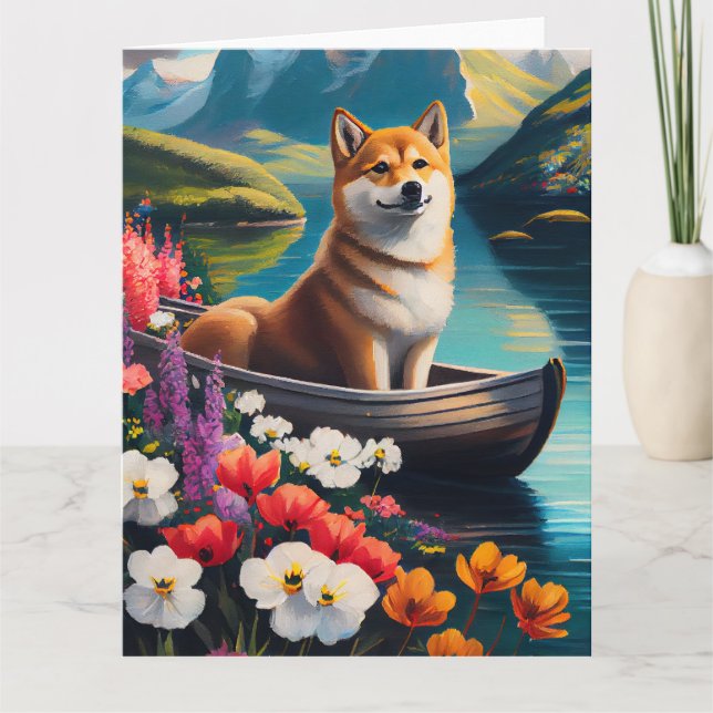 Shiba Inu på en Paddle: En kristen Äventyr Kort (Framsida)