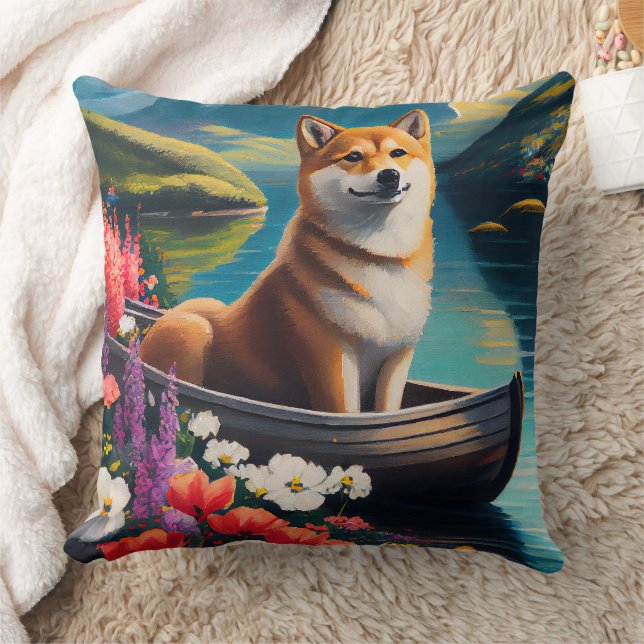Shiba Inu på en Paddle: En kristen Äventyr Kudde (Filt)