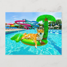 Shiba Inu på palmflotte