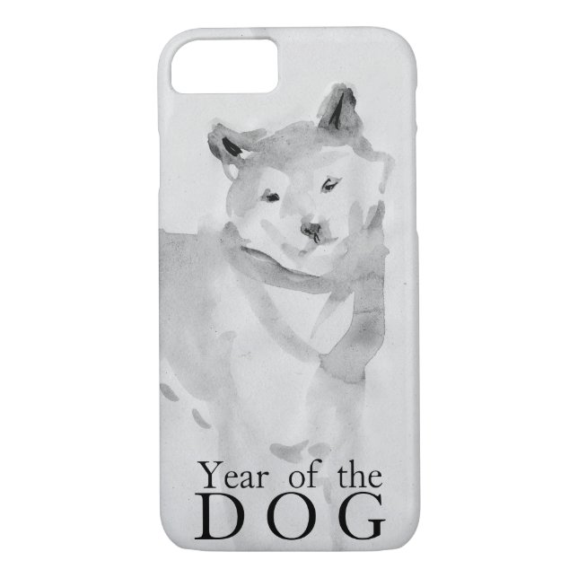 Shiba Inu Painting Chinese Hund Year 2018 Fodral3 Case-Mate iPhone Skal (Baksida)