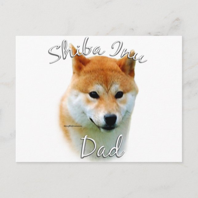 Shiba Inu Pappa 2 Vykort (Framsida)