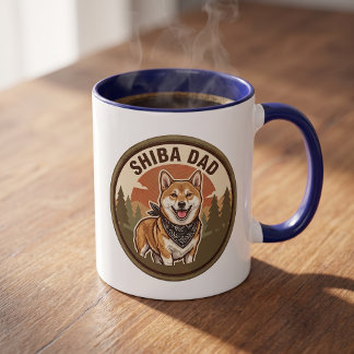 Shiba Inu Pappa Kaffemugge | Shiba Hund Pappa Pres Mugg