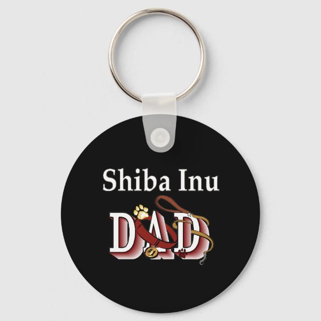 shiba inu pappa Keychain Nyckelring (Framsida)