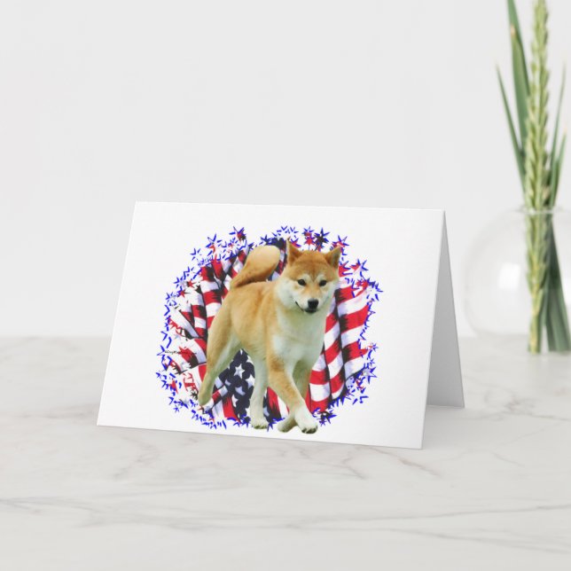 Shiba Inu patriot Kort (Framsida)