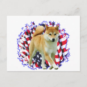 Shiba Inu Patriot Vykort