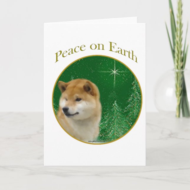 Shiba Inu Peace Helgkort (Framsida)