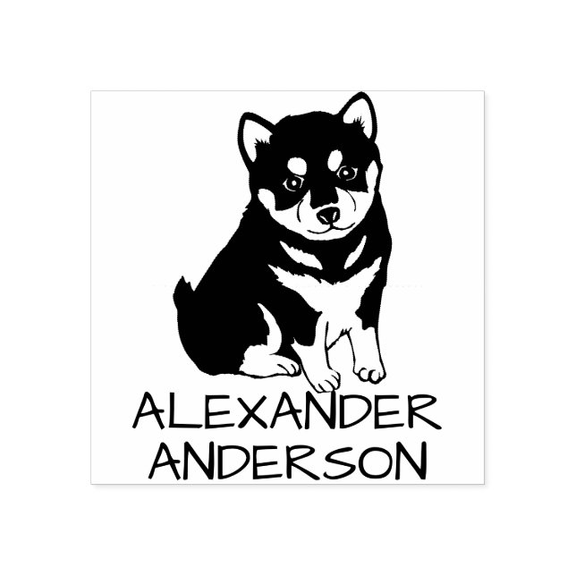 Shiba Inu Personalize Stämpel (Tryck)