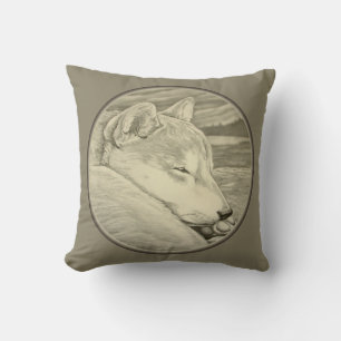 Shiba Inu Pillow Hund älskare Art Dekorativ kudde