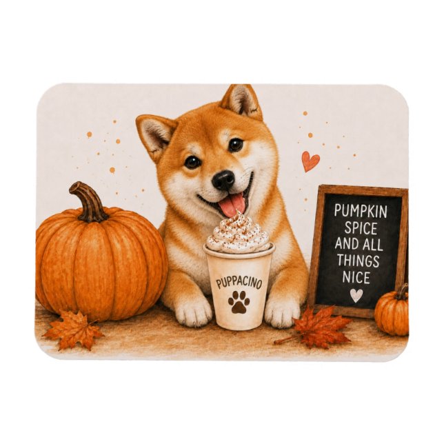 Shiba Inu Pumpa Kryddmagnet Magnet (Horisontell)