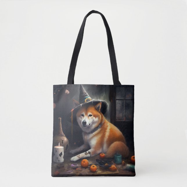 Shiba Inu Pumpkins Halloween Scary Tygkasse (Framsida)