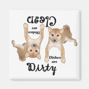 Shiba Inu Puppy Älskare Dishwasher Magnet