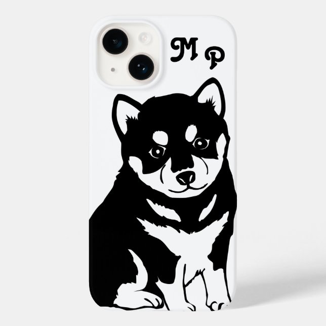 Shiba Inu Puppy Art Monogram (Baksida)