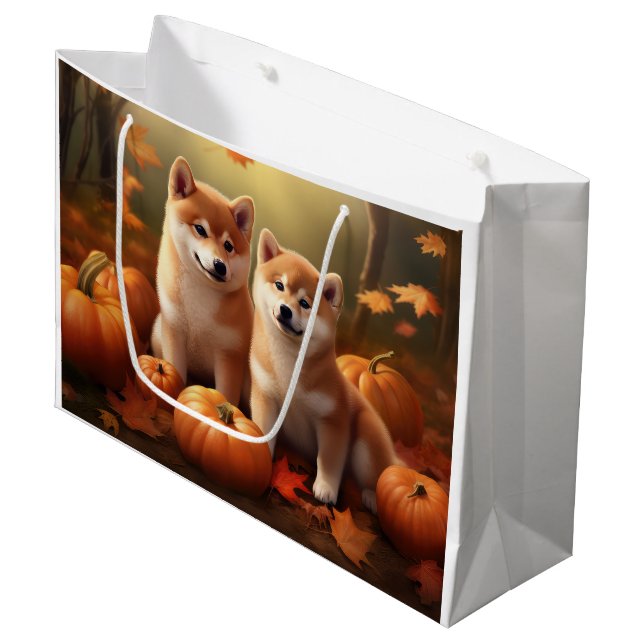 Shiba Inu Puppy Autumn Delight Pumpkin (Framsidan Vinklad)