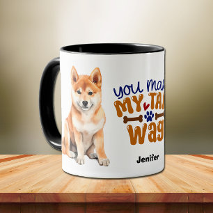 Shiba Inu Puppy Hund du gör mitt Svan Wag Mugg