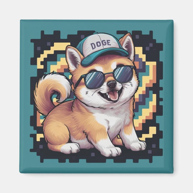 Shiba Inu Puppy Hund Magnet (Framsidan)