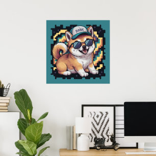Shiba Inu Puppy Hund Poster