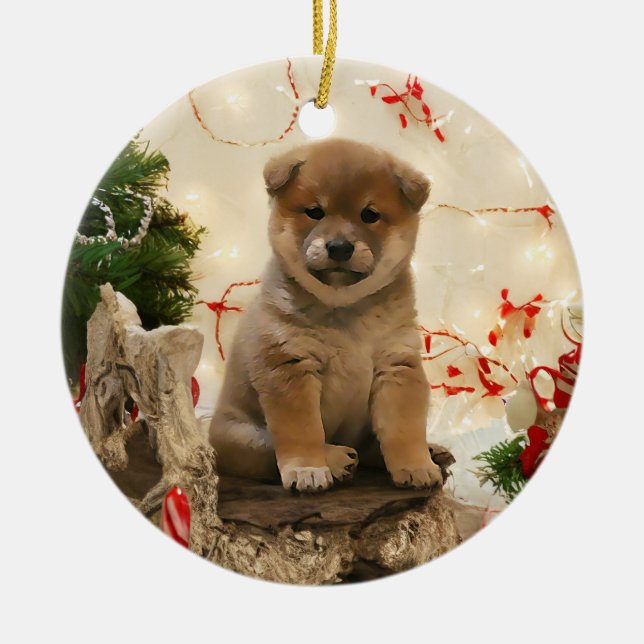 Shiba Inu Puppy Ornament (Framsidan)