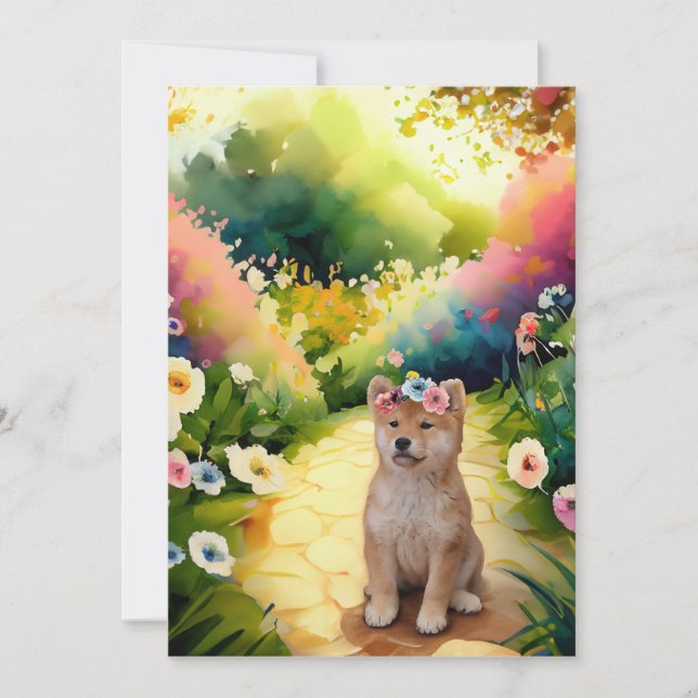 Shiba Inu Puppy Tack Kort (Framsida)