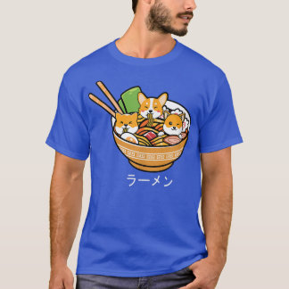 Shiba Inu Ramen Anime Kawaii Neko Tonåring gåva T Shirt