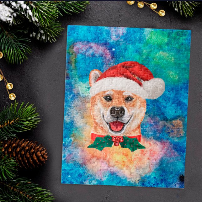 Shiba Inu Ras Hund Jul Pussel (Skapare uppladdad)