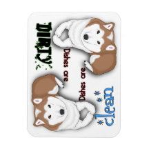 Shiba Inu Rectangle Dishwasher Magnet