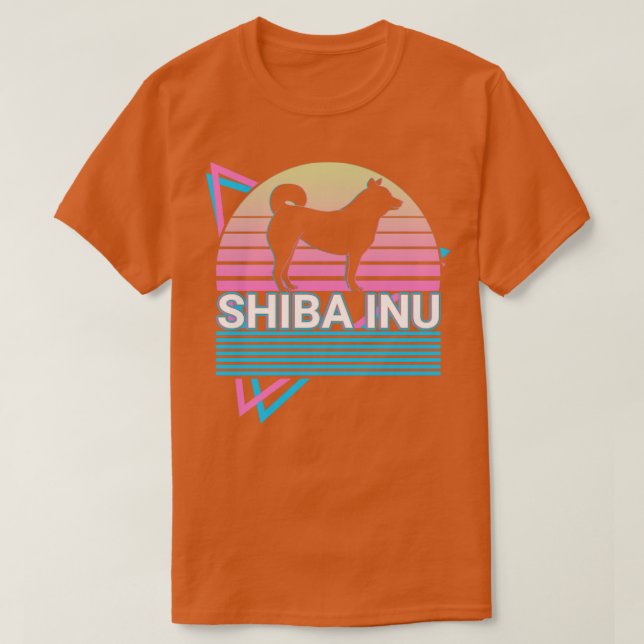 Shiba Inu Retro Gift T Shirt (Design framsida)