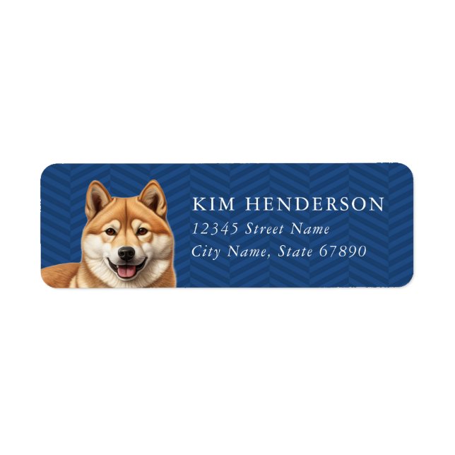 Shiba Inu Returadressetiketter Returadress Etikett (Framsidan)