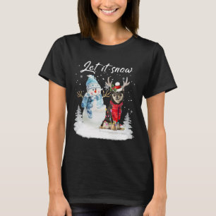 Shiba Inu Santa Hund jul Snögubbe Julafton Pajama T Shirt