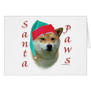 Shiba Inu Santa Tassar Hälsningskort