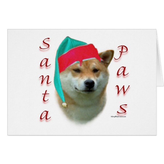 Shiba Inu Santa Tassar Hälsningskort (Framsidan Horizontal)