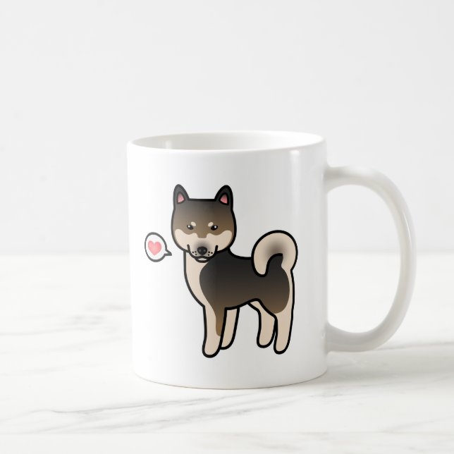 Shiba Inu Sesam kärlek Kaffemugg (Höger)