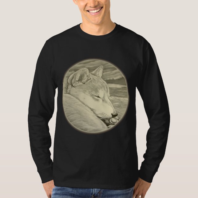 Shiba Inu Shirts Art Manar Shirt Hund Art Shirts S Tröja (Framsida)