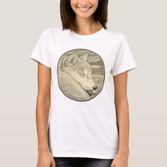 Shiba Inu Shirts Dam Hund älskare Plus Storleka Sh T-shirt (Framsida)